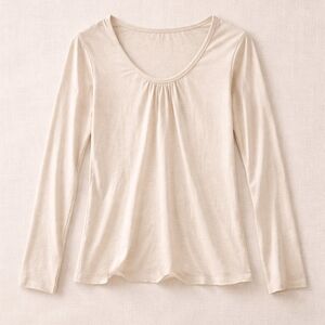 LOFT Cream Long Sleeve Tee